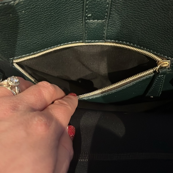 Street level vegan leather laptop/work bag in green - Picture 7 of 11